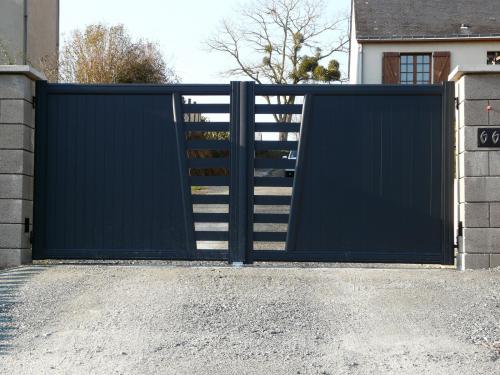 PORTAIL ALU DOUBLE BATTANT